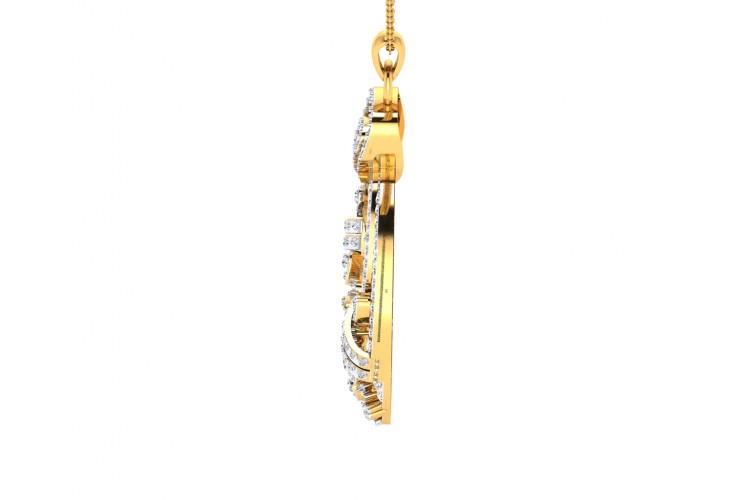 Vikki Diamond Pendant & Earrings set in gold